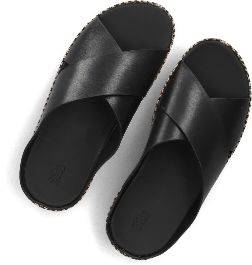 FITFLOP Slippers Dames Lulu Lux Cross Slide Maat: 43 Materiaal: Leatherlook Kleur: Zwart - Foto 2