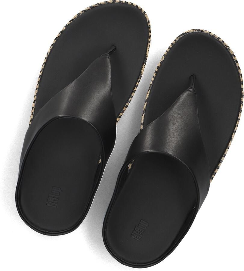 FITFLOP Teenslippers Dames Lulu Lux Graphic Weave Toe-post Maat: 42 Materiaal: Leer Kleur: Zwart - Foto 2