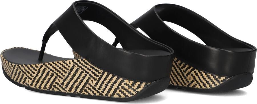 FITFLOP Teenslippers Dames Lulu Lux Graphic Weave Toe-post Maat: 42 Materiaal: Leer Kleur: Zwart - Foto 5