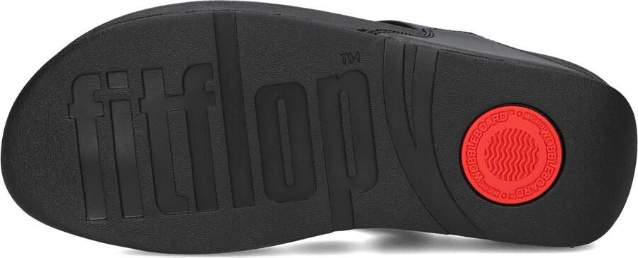 FITFLOP Teenslippers Dames Lulu Marbled Stone Toe-post Maat: 43 Materiaal: Leer Kleur: Zwart - Foto 5