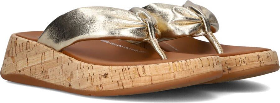 FITFLOP Teenslippers Dames Hn3 Maat: 37 Materiaal: Leer Kleur: Goud