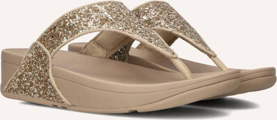 FITFLOP Teenslippers Dames Lulu Glitter Toe-post Maat: 37 Materiaal: Textiel Kleur: Goud