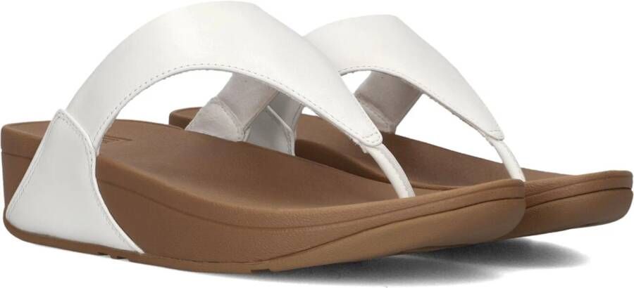 FitFlop Lulu Leather Toepost slippers voor Vrouwen Wit