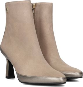 Floris van Bommel Sfw-50076 Enkellaarsjes Enkelboots met rits Dames Beige