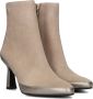 Floris van Bommel Sfw-50076 Enkellaarsjes Enkelboots met rits Dames Beige - Thumbnail 1