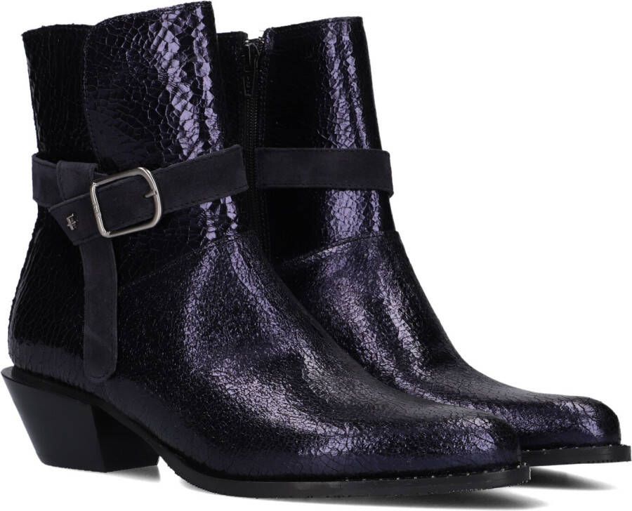 FLORIS VAN BOMMEL Enkellaarsjes Dames Enzi 07.07 Maat: 40 Materiaal: Leer Kleur: Blauw