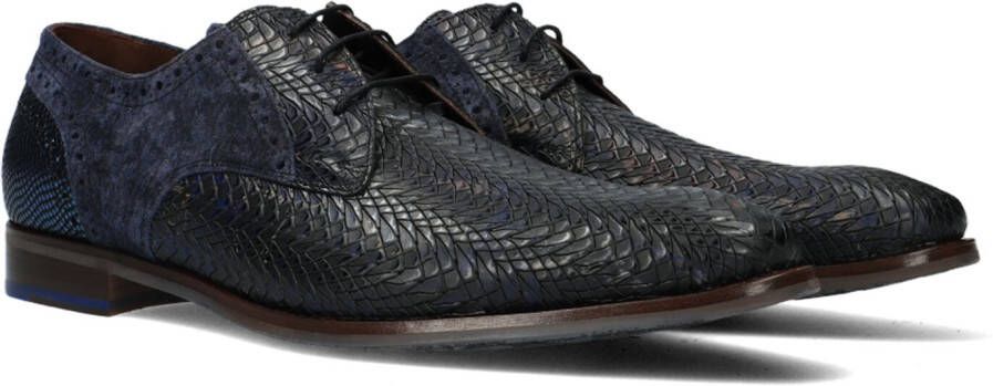 FLORIS VAN BOMMEL Nette Schoenen Heren Sfm-30336 De Stapper Maat: 44⅔ Materiaal: Leer Kleur: Blauw