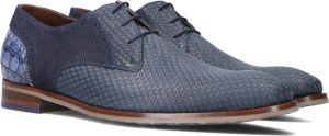 Floris van Bommel De Stapper 17.86 leren veterschoenen blauw