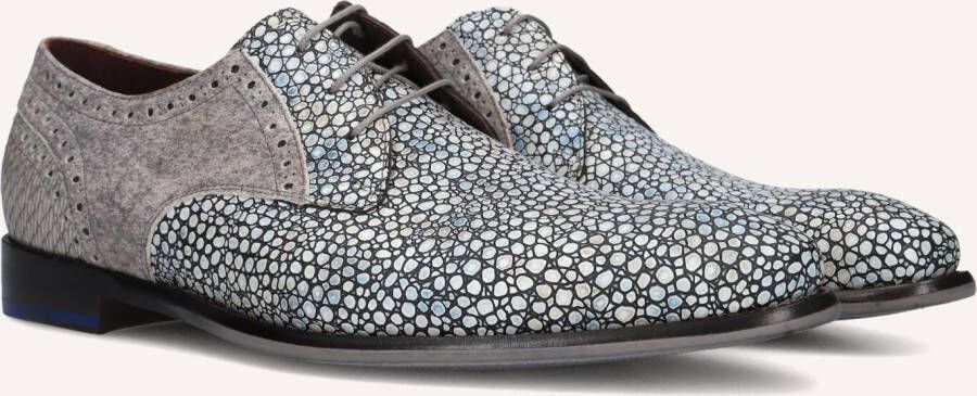 FLORIS VAN BOMMEL Nette Schoenen Heren Sfm-30361 De Stapper Maat: 42 Materiaal: Leer Kleur: Blauw