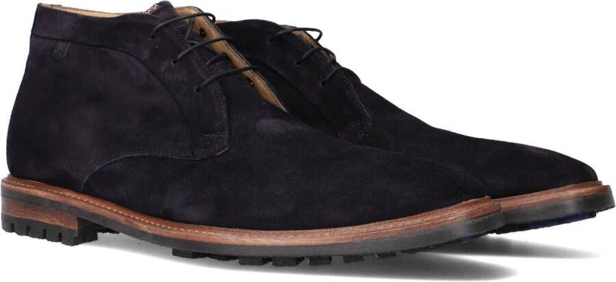 Floris van Bommel Veterboots Heren Boots Laarzen Herenschoenen Suède SFM 50091 Blauw