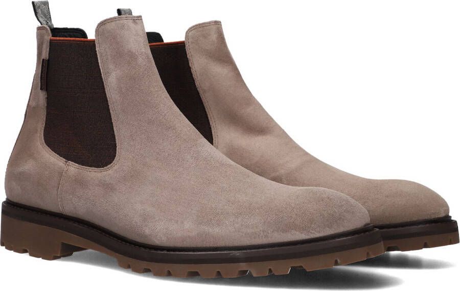 Floris van Bommel Sturdi 04.19 suède chelsea boots lichtbruin
