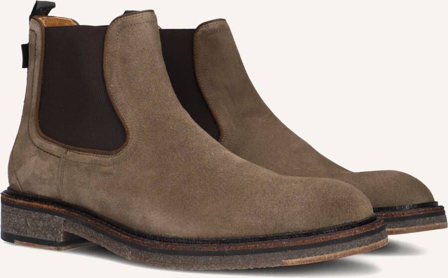 FLORIS VAN BOMMEL Chelsea Boots Heren Sfm-60051 De Tanker Maat: 44⅔ Materiaal: Suède Kleur: Taupe