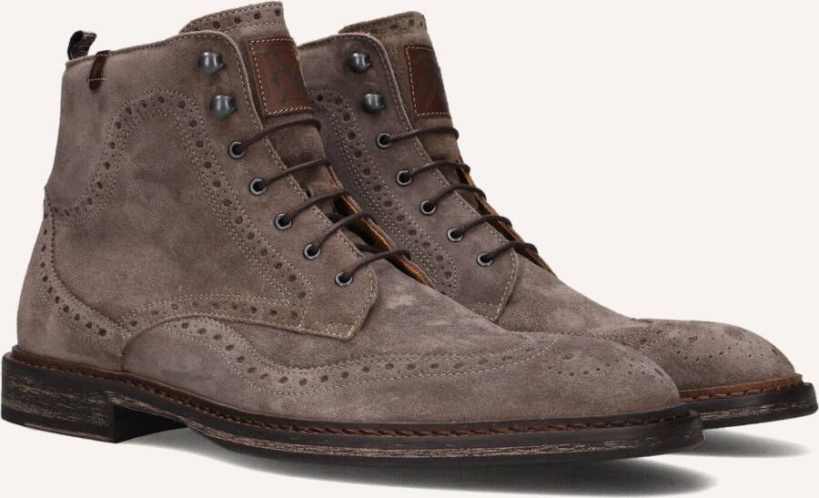 FLORIS VAN BOMMEL Veterboots Heren Sfm-80035 Maat: 44⅔ Materiaal: Suède Kleur: Taupe