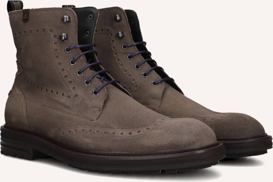 FLORIS VAN BOMMEL Veterboots Heren Sfm-80042 Maat: 41⅓ Materiaal: Suède Kleur: Taupe