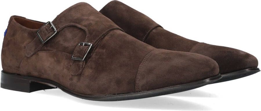 Floris van bommel 30015 Gilli 04.03 Dark Brown G+ Wijdte Gespschoenen