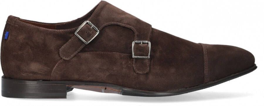 Floris van bommel 30015 Gilli 04.03 Dark Brown G+ Wijdte Gespschoenen