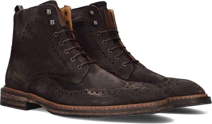 Floris van Bommel Veterboots Heren Boots Laarzen Herenschoenen Suède SFM-80035 Bruin