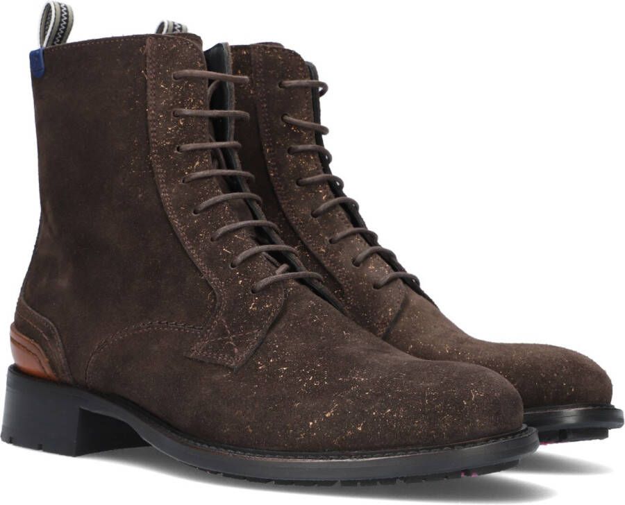 Floris van Bommel SFW-50028-21-03~~~~~~~~~~~~~~~ Hoge sneakersVeterlaarzenDames veterschoenenDames sneakersHalf-hoge schoenen Bruin
