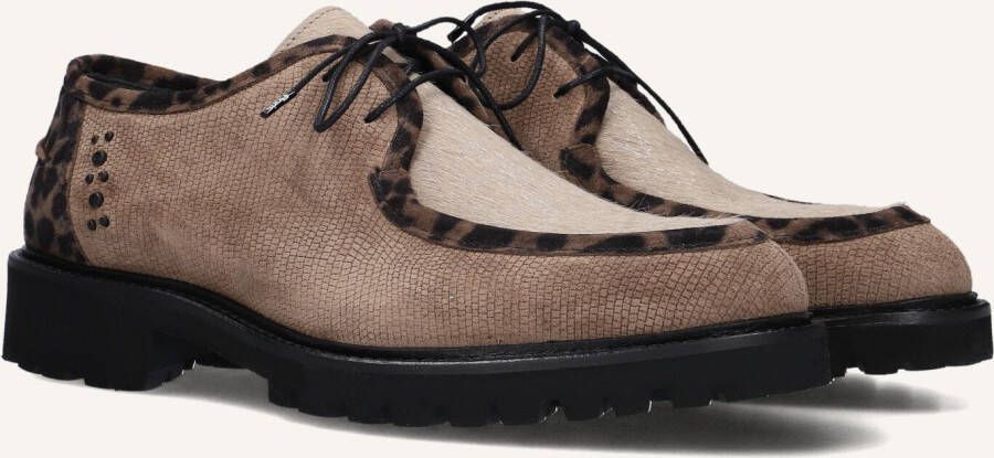 FLORIS VAN BOMMEL Veterschoenen Dames Sfw-30036 Selsi Maat: 37 Materiaal: Suède Kleur: Taupe