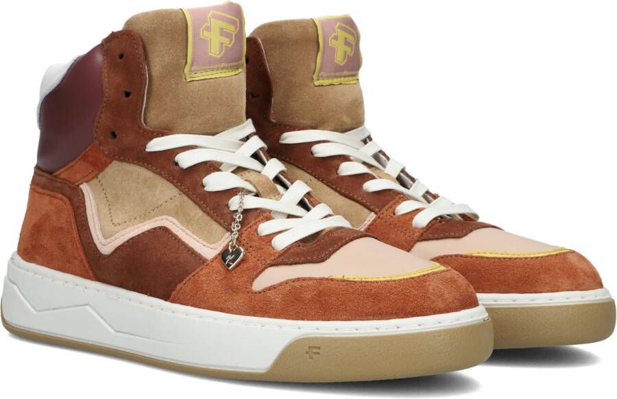 Floris van bommel Iggi Katja Schuurman for Floris 23 01 Cognac Suede G Wijdte Sneakers hoge sneakers