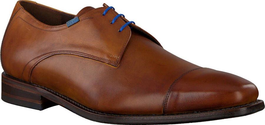 Floris van bommel SFM 30064 23 01 Cognac Calf H Wijdte Veterschoenen