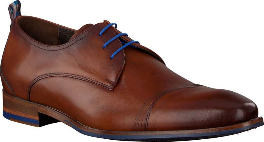 Floris van bommel 30118 De Stapper 02.00 Dark Cognac G+Wijdte Veterschoenen