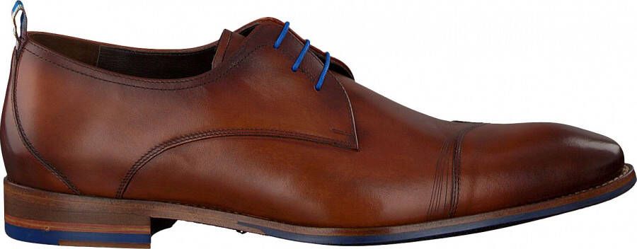 Floris van bommel 30118 De Stapper 02.00 Dark Cognac G+Wijdte Veterschoenen