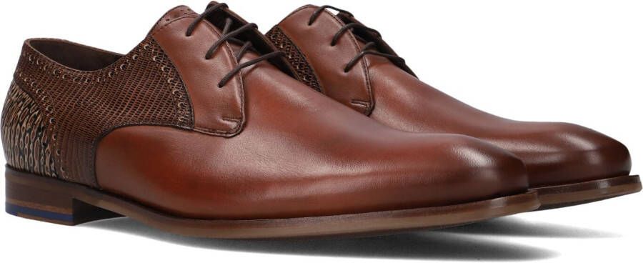 Floris van bommel 30361 De Stapper Dark Cognac G+ Wijdte Veterschoenen