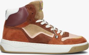 Floris van bommel Iggi Katja Schuurman for Floris 04.00 Cognac Suede G Wijdte Sneakers hoge sneakers