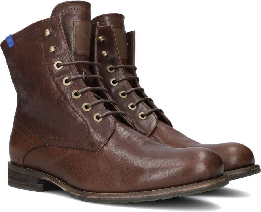 Floris van Bommel Sfm-80011 Veterboots Laarzen Met Veters Heren Cognac ⅓