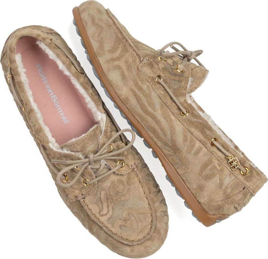 Floris van Bommel Sfw-30028 Bohwi Sneakers Suède Dames Beige - Foto 2
