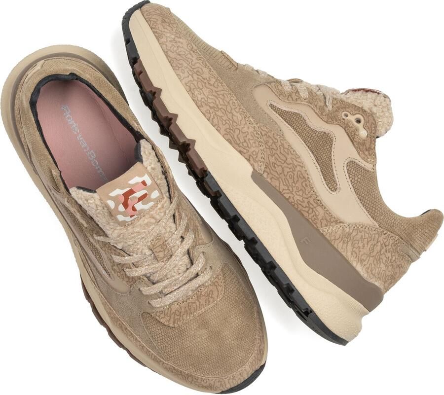 FLORIS VAN BOMMEL Lage Sneakers Dames Sfw-10163 Treni Suède Beige - Foto 4