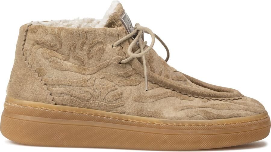 FLORIS VAN BOMMEL Hoge Sneakers Dames Sfw-10179 Fygi Suède Beige