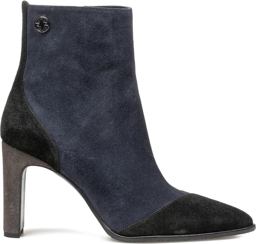 FLORIS VAN BOMMEL Enkellaarsjes Dames Sfw-50097 Maysi Suède Blauw