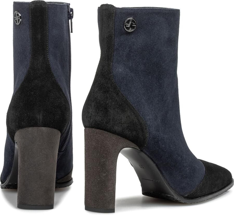 FLORIS VAN BOMMEL Enkellaarsjes Dames Sfw-50097 Maysi Suède Blauw - Foto 3