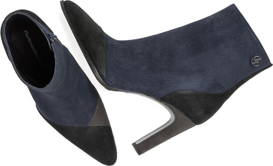 FLORIS VAN BOMMEL Enkellaarsjes Dames Sfw-50097 Maysi Suède Blauw - Foto 2