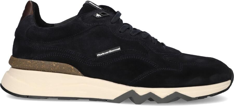 FLORIS VAN BOMMEL Lage Sneakers Heren Sfm-10136 De Zager Suède Donkerblauw - Foto 4