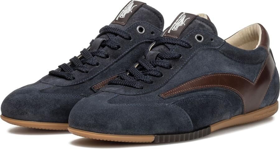 FLORIS VAN BOMMEL Lage Sneakers Heren Sfm-10215 De Vlakker Suède Blauw