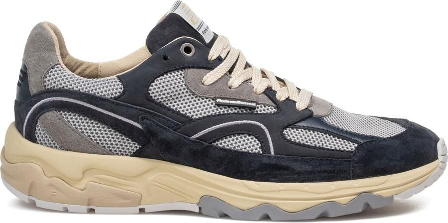 FLORIS VAN BOMMEL Lage Sneakers Heren Sfm-10258 De Rezer Suède Blauw