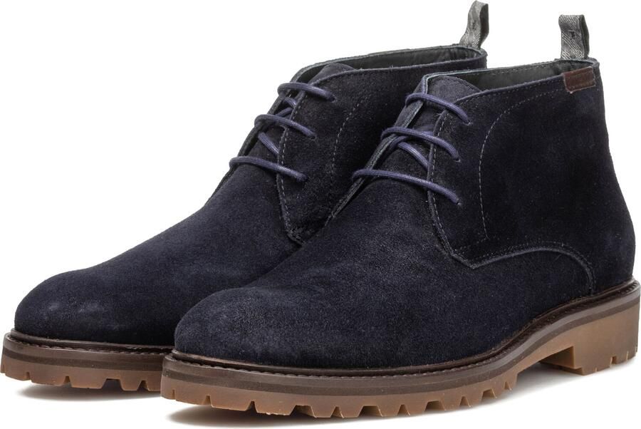 FLORIS VAN BOMMEL Hoge Sneakers Heren Sfm-50082 Sturdi Maat: 42 Materiaal: Suède Kleur: Blauw