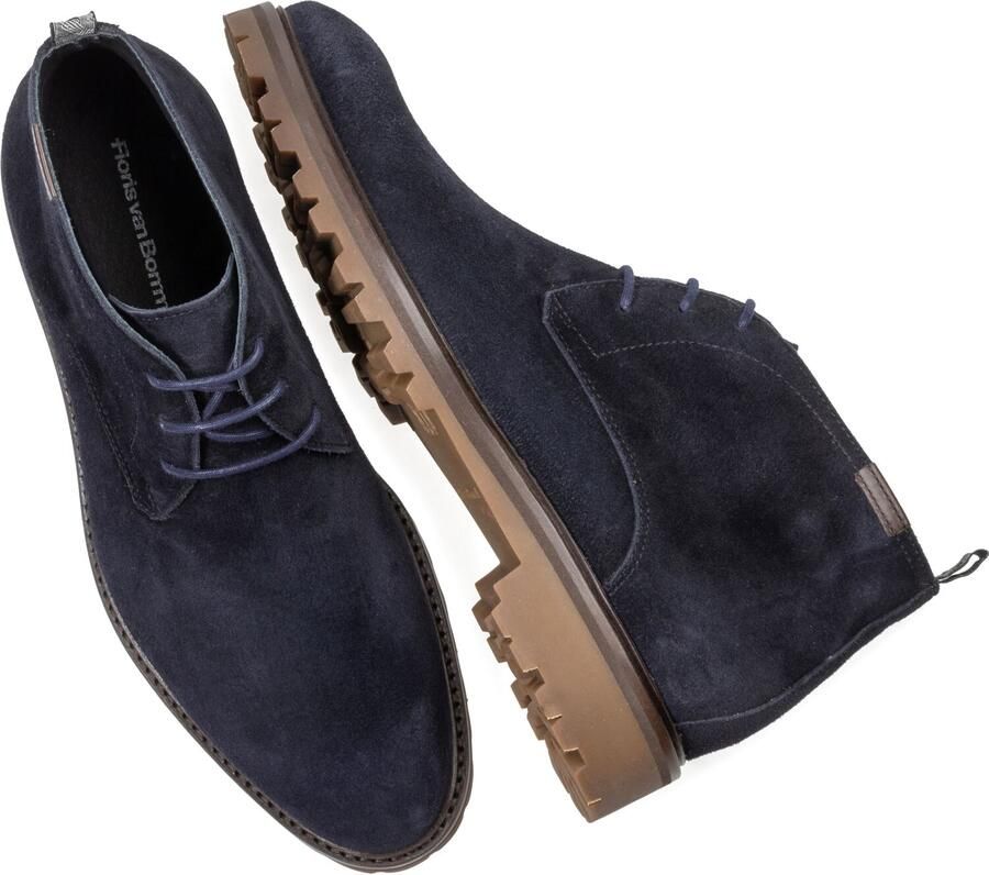 FLORIS VAN BOMMEL Hoge Sneakers Heren Sfm-50082 Sturdi Suède Blauw - Foto 2