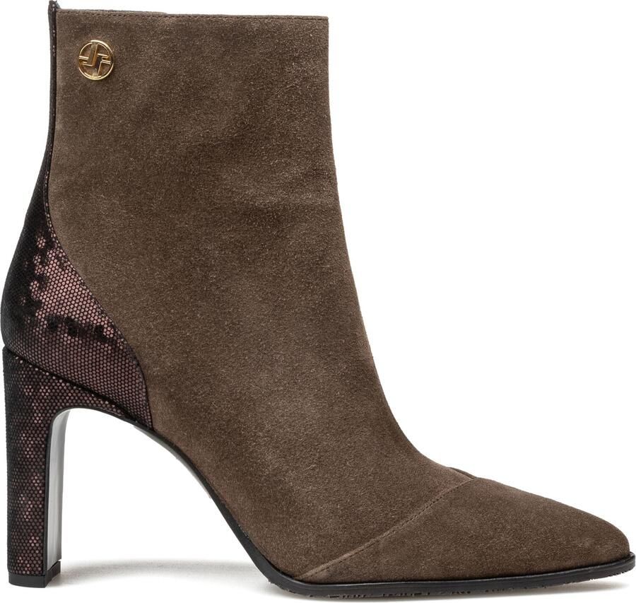 Floris van Bommel Sfw-50097 Maysi Enkellaarsjes Enkelboots met rits Dames Bruin