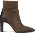 Floris van Bommel Sfw-50097 Maysi Enkellaarsjes Enkelboots met rits Dames Bruin - Bruin