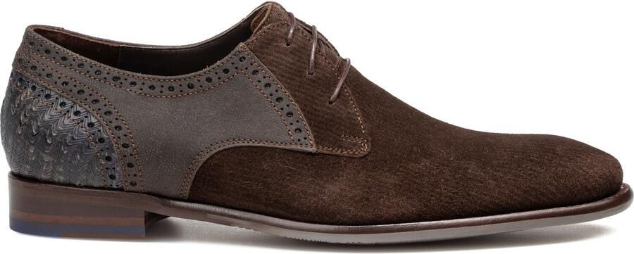FLORIS VAN BOMMEL Nette Schoenen Heren Sfm-30361 De Stapper Suède Bruin