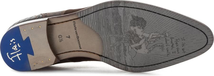 FLORIS VAN BOMMEL Nette Schoenen Heren Sfm-30361 De Stapper Suède Bruin - Foto 4