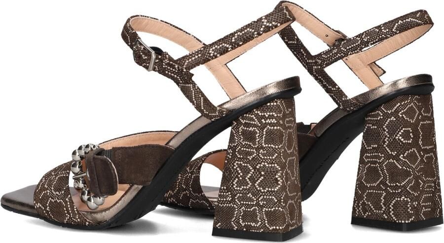 FLORIS VAN BOMMEL Sandalen met Hak Dames Sfw-90082 Tahli Maat: 36 Materiaal: Textiel Kleur: Bruin - Foto 4