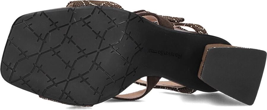 FLORIS VAN BOMMEL Sandalen met Hak Dames Sfw-90082 Tahli Maat: 36 Materiaal: Textiel Kleur: Bruin - Foto 5