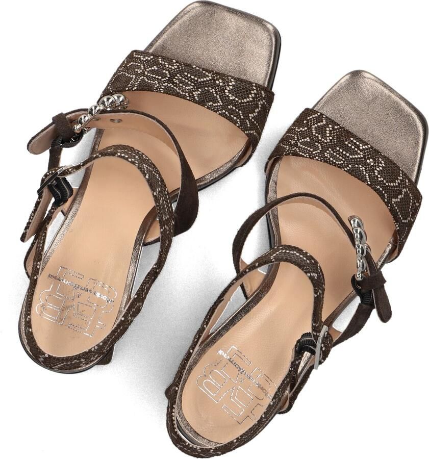 FLORIS VAN BOMMEL Sandalen met Hak Dames Sfw-90082 Tahli Maat: 36 Materiaal: Textiel Kleur: Bruin - Foto 2