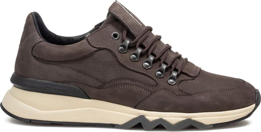 FLORIS VAN BOMMEL Lage Sneakers Heren Sfm-10135 De Zager Nubuck Bruin
