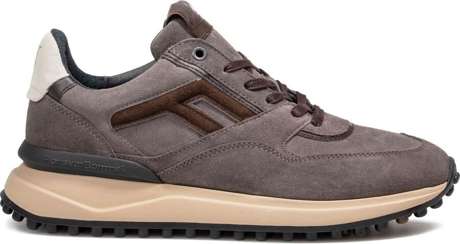 FLORIS VAN BOMMEL Lage Sneakers Heren Sfm-10139 Noppi Suède Taupe